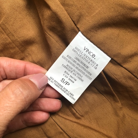 VINCE leather scuba jacket.  Worn once - Picture 8 of 14